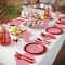 Exquisite 350 Pcs Plastic Plates for Party – Disposable Plates Set – 50 Each of 9" Dinner Plates, 7" Dessert Plates, Plastic Cups, Napkins & Plastic Cutlery – Plastic Dinnerware by Party Solids